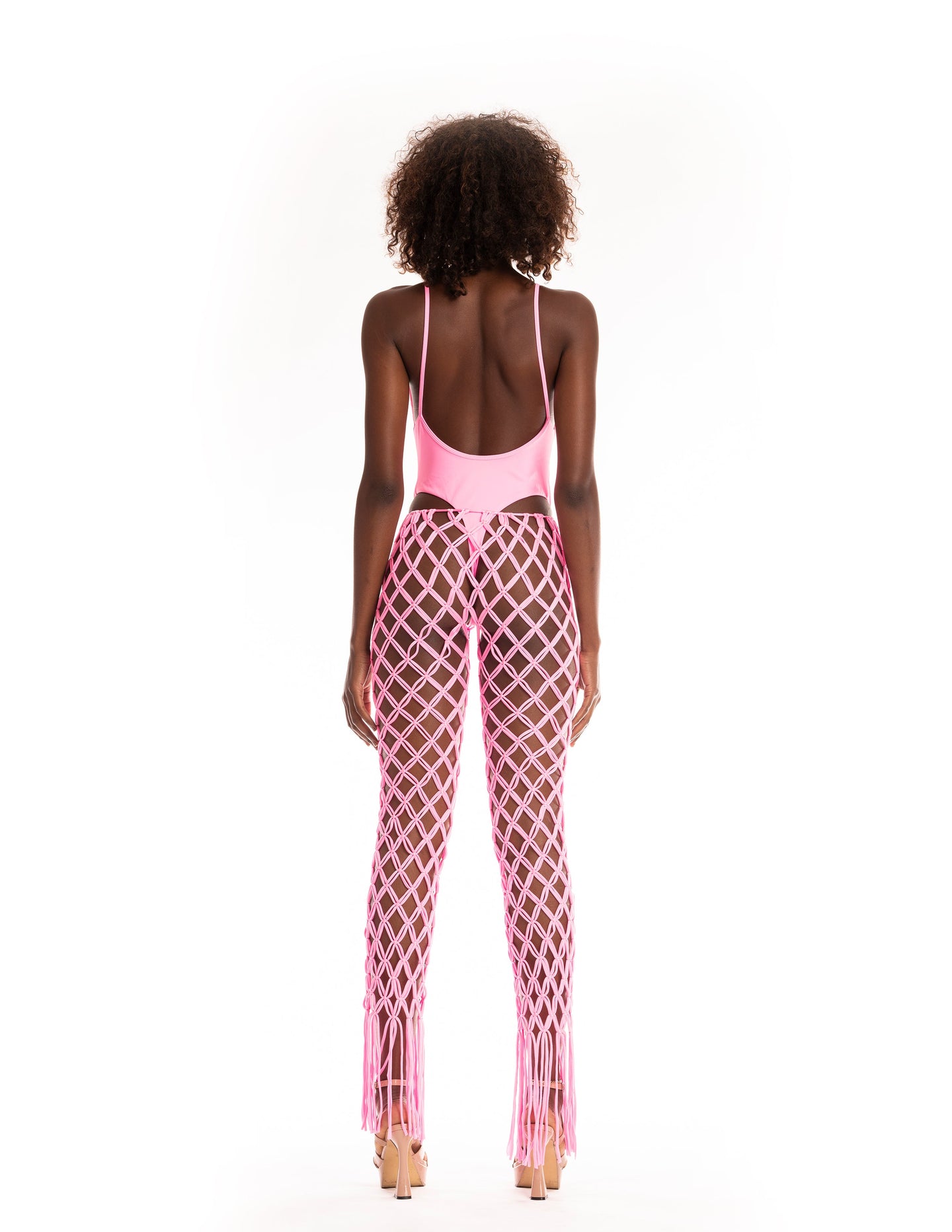 Dalilah – Handmade Macramé Sarong Pants Amarotto Swimwear