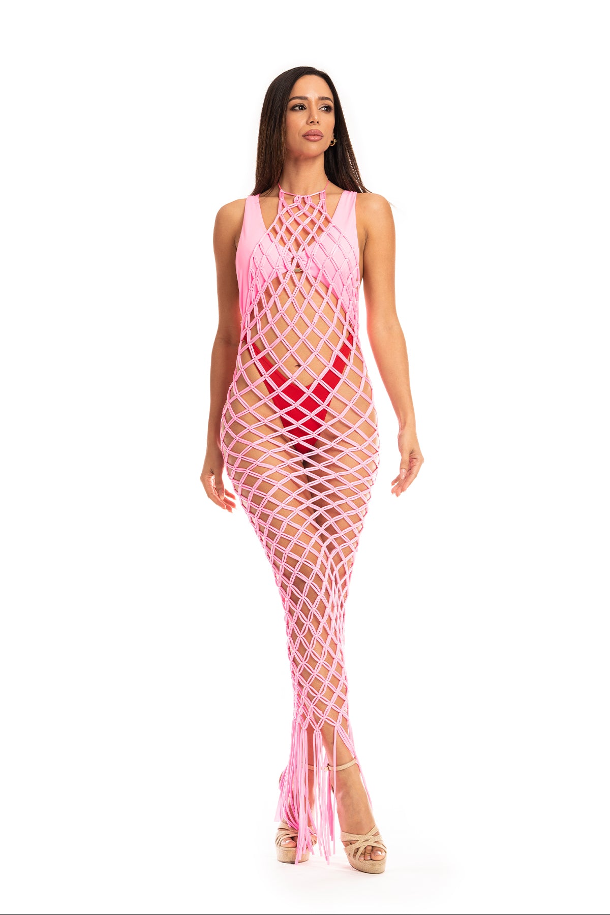 Luxury handmade macramé beach dress for poolside glam