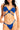 Handmade blue macramé bikini top with intricate detailing